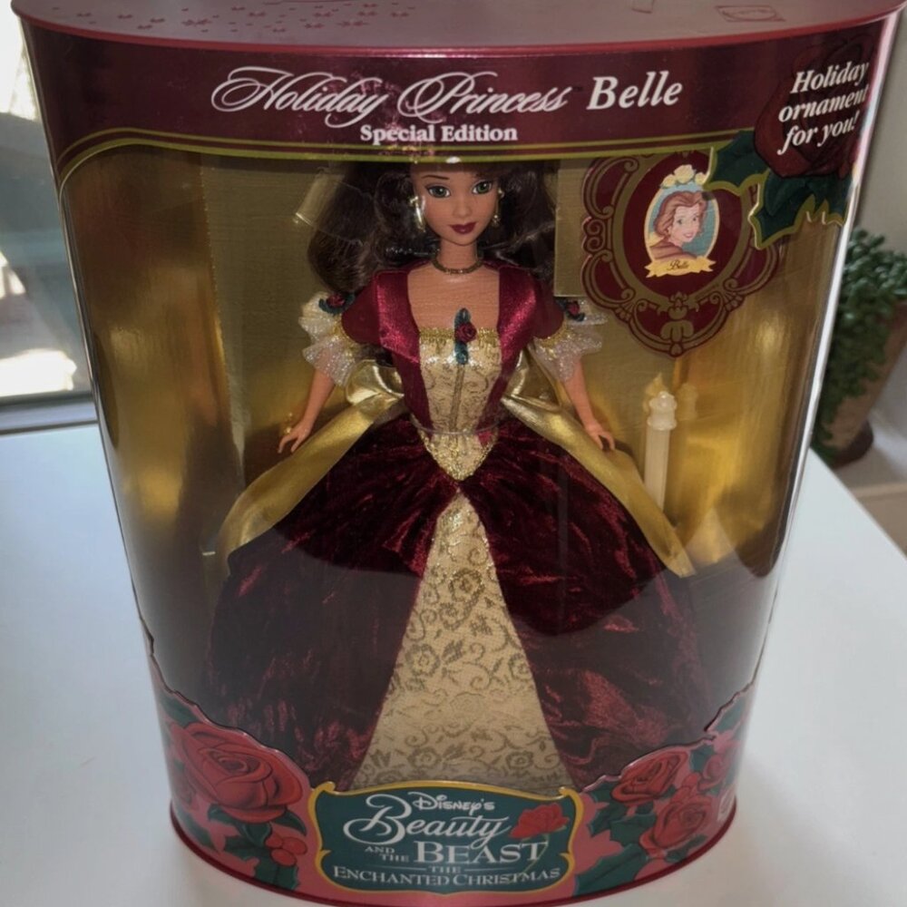 1997 Holiday Princess Belle Disney Beauty and the Beast Barbie Doll 16710 NIB